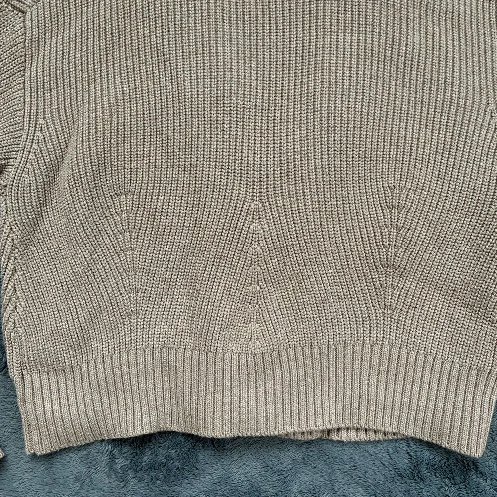 Mod Ref Quality Chunky Cropped Shrug Sweater Open Cardigan Neutral Basic Sz S